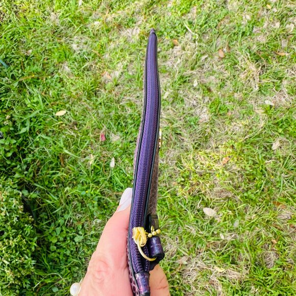 Coach F67523 purple snakeskin embossed tech pouch NWT MSRP $138 - Picture 12 of 12